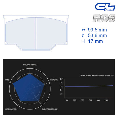 CL Brakes -  Kit 4 pcs. plaquettes de frein (4113)