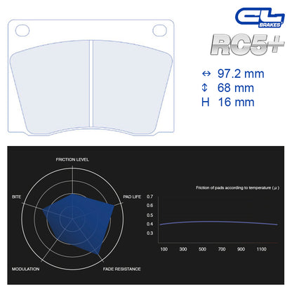 CL Brakes -  Kit 4 pcs. plaquettes de frein (4114T16)