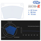 CL Brakes - Kit 4 pz. pastiglie freno (4114T18) - Ravasicorse