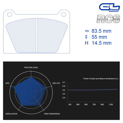 CL Brakes -  Kit 4 pcs. plaquettes de frein (4116)