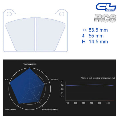 CL Brakes -  Kit 4 pcs. plaquettes de frein (4116)