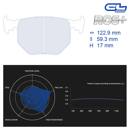 CL Brakes - Kit 4 pz. pastiglie freno (4120) - Ravasicorse