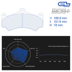 CL Brakes - Kit 4 pz. pastiglie freno (4126) - Ravasicorse