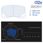CL Brakes - Kit 4 pz. pastiglie freno (4127) - Ravasicorse