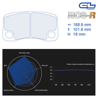 CL Brakes -  Kit 4 pcs. plaquettes de frein (4127)