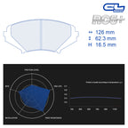 CL Brakes - Kit 4 pz. pastiglie freno (4128) - Ravasicorse