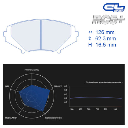 CL Brakes -  Kit 4 pcs. plaquettes de frein (4128)