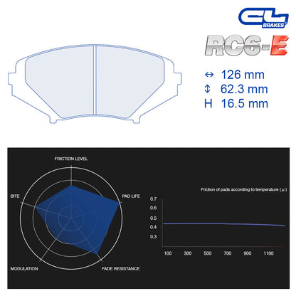 CL Brakes -  Kit 4 pcs. plaquettes de frein (4128)