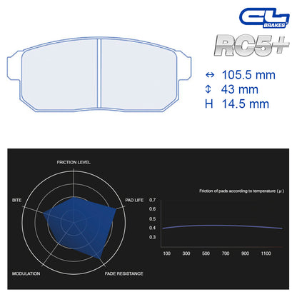 CL Brakes -  Kit 4 pcs. plaquettes de frein (4129)