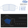 CL Brakes - Kit 4 pz. pastiglie freno (4130) - Ravasicorse