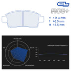CL Brakes - Kit 4 pz. pastiglie freno (4130) - Ravasicorse