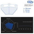 CL Brakes - Kit 4 pz. pastiglie freno (4131) - Ravasicorse