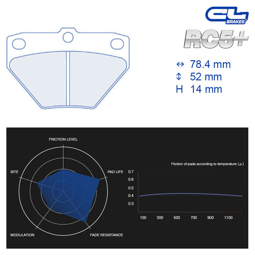 CL Brakes - Kit 4 pz. pastiglie freno (4131) - Ravasicorse