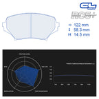 CL Brakes - Kit 4 pz. pastiglie freno (4133) - Ravasicorse