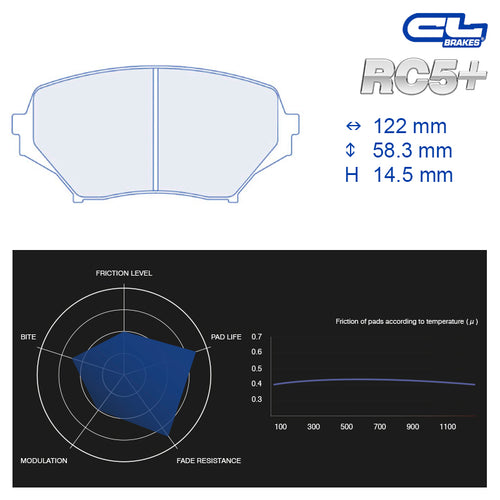 CL Brakes - Kit 4 pz. pastiglie freno (4133) - Ravasicorse