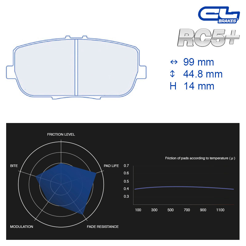 CL Brakes - Kit 4 pz. pastiglie freno (4134) - Ravasicorse