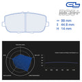 CL Brakes - Kit 4 pz. pastiglie freno (4134) - Ravasicorse