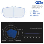 CL Brakes - Kit 4 pz. pastiglie freno (4134) - Ravasicorse