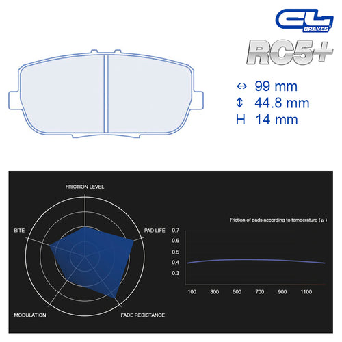 CL Brakes - Kit 4 pz. pastiglie freno (4134) - Ravasicorse