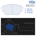 CL Brakes - Kit 4 pz. pastiglie freno (4135) - Ravasicorse