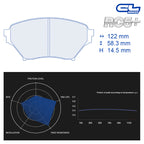 CL Brakes - Kit 4 pz. pastiglie freno (4135) - Ravasicorse
