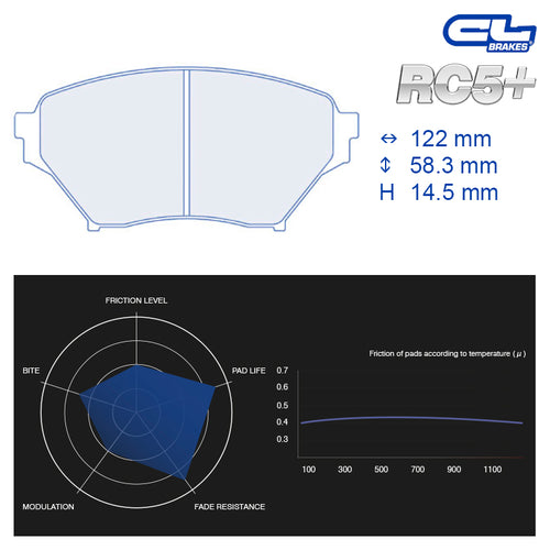 CL Brakes - Kit 4 pz. pastiglie freno (4135) - Ravasicorse