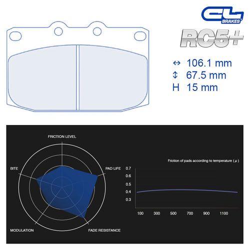 CL Brakes - Kit 4 pz. pastiglie freno (4136) - Ravasicorse