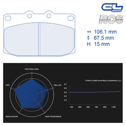 CL Brakes -  Kit 4 pcs. plaquettes de frein (4136)