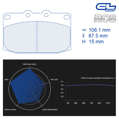 CL Brakes -  Kit 4 pcs. plaquettes de frein (4136)