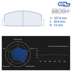 CL Brakes - Kit 4 pz. pastiglie freno (4137) - Ravasicorse