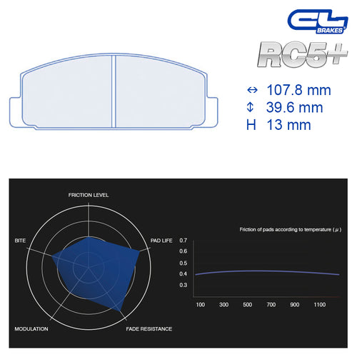 CL Brakes - Kit 4 pz. pastiglie freno (4137) - Ravasicorse