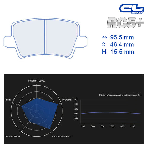 CL Brakes - Kit 4 pz. pastiglie freno (4138) - Ravasicorse