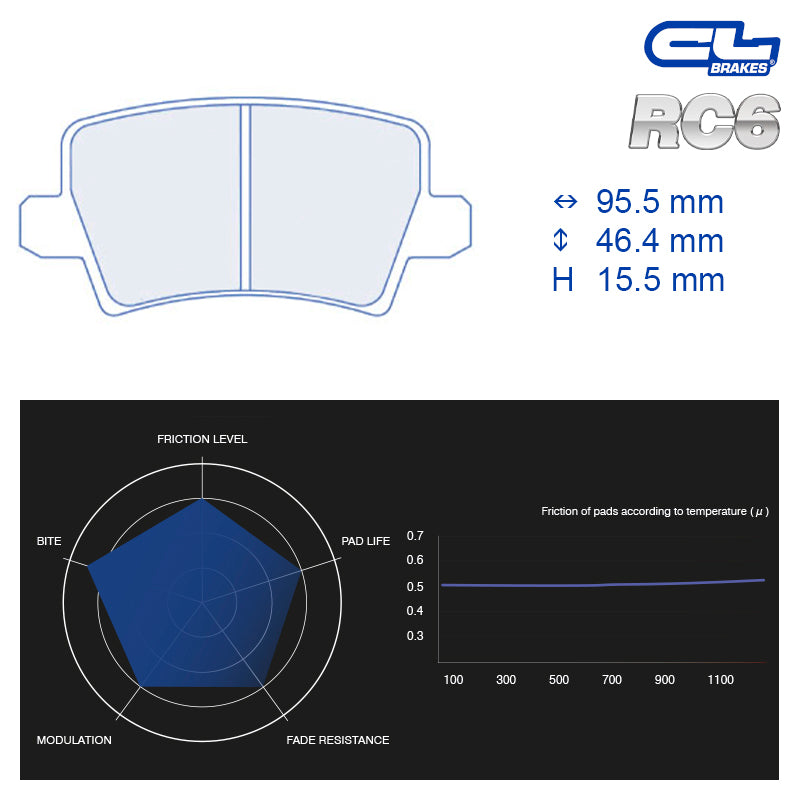 CL Brakes -  Kit 4 pcs. plaquettes de frein (4138)