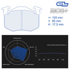CL Brakes - Kit 4 pz. pastiglie freno (4142) - Ravasicorse