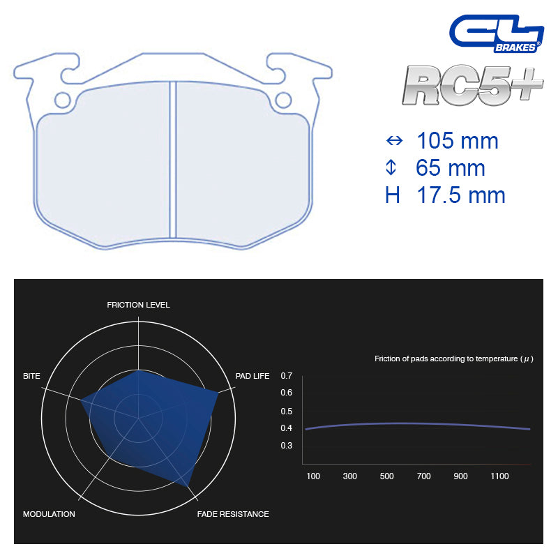 CL Brakes -  Kit 4 pcs. plaquettes de frein (4142)