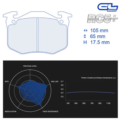 CL Brakes -  Kit 4 pcs. plaquettes de frein (4142)