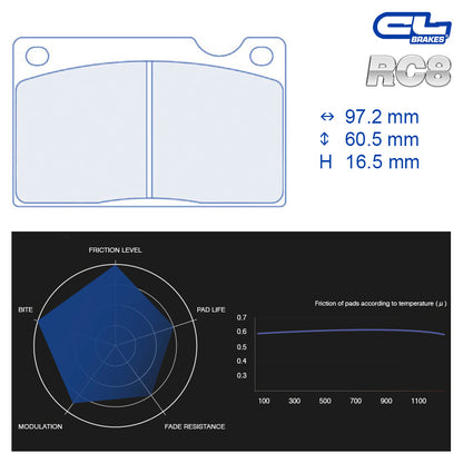 CL Brakes -  Kit 4 pcs. plaquettes de frein (4145)