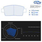 CL Brakes - Kit 4 pz. pastiglie freno (4146) - Ravasicorse