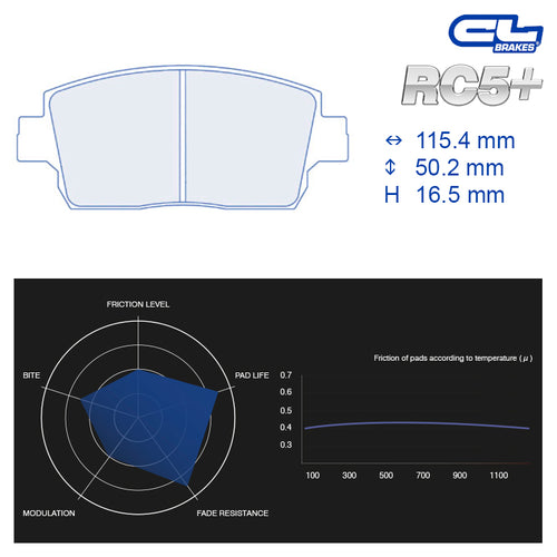 CL Brakes - Kit 4 pz. pastiglie freno (4146) - Ravasicorse