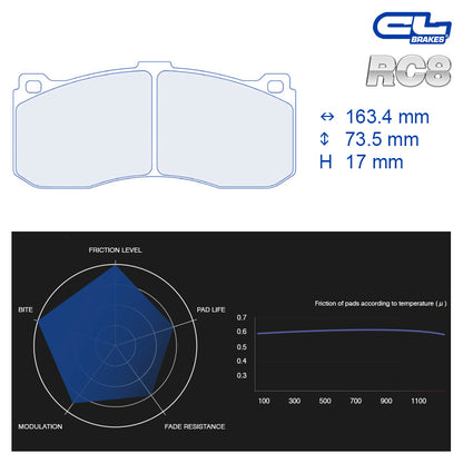 CL Brakes -  Kit 4 pcs. plaquettes de frein (4156)