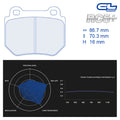 CL Brakes - Kit 4 pz. pastiglie freno (4157) - Ravasicorse