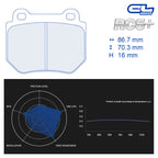 CL Brakes - Kit 4 pz. pastiglie freno (4157) - Ravasicorse