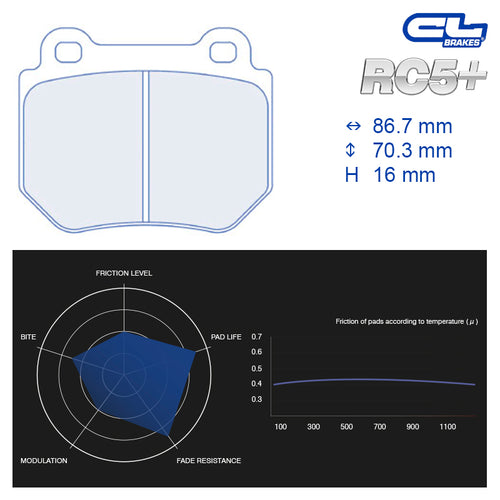 CL Brakes - Kit 4 pz. pastiglie freno (4157) - Ravasicorse
