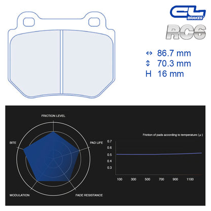 CL Brakes -  Kit 4 pcs. plaquettes de frein (4157)