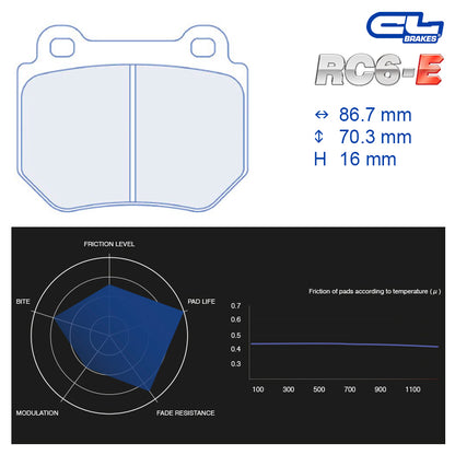 CL Brakes -  Kit 4 pcs. plaquettes de frein (4157)