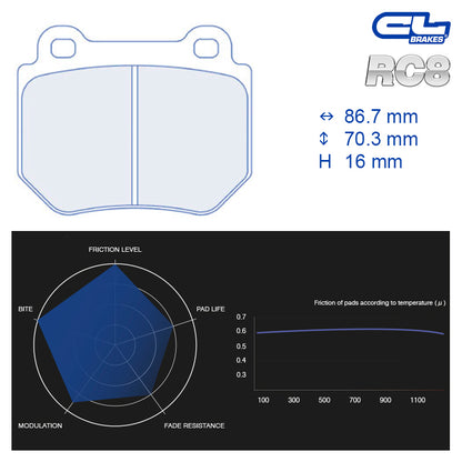 CL Brakes -  Kit 4 pcs. plaquettes de frein (4157)