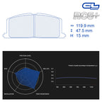 CL Brakes - Kit 4 pz. pastiglie freno (4158) - Ravasicorse