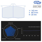 CL Brakes - Kit 4 pz. pastiglie freno (4159) - Ravasicorse