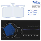 CL Brakes - Kit 4 pz. pastiglie freno (4159T23) - Ravasicorse