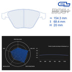 CL Brakes - Kit 4 pz. pastiglie freno (4160) - Ravasicorse
